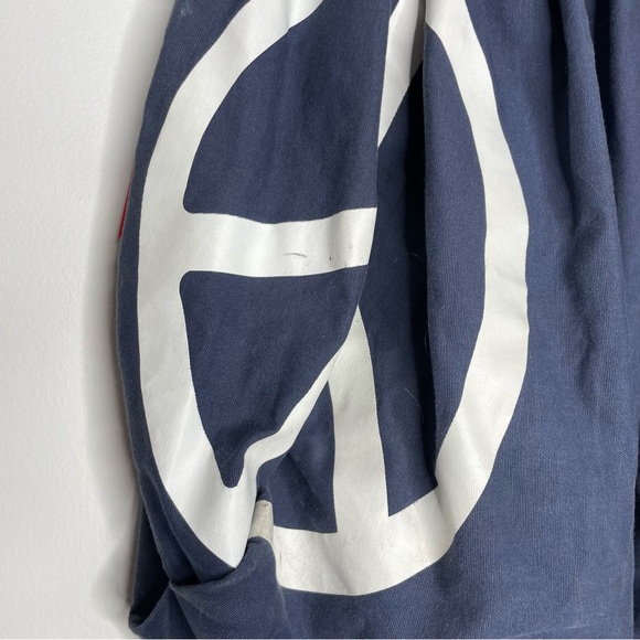 Peace Love World Blue & White “I am Peace” “I am love” peace sign shoulder bag - Picture 8 of 16